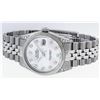 Image 2 : Rolex Mens Stainless Steel Mother Of Pearl Diamond Lugs 36MM Datejust Wristwatch