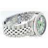 Image 4 : Rolex Mens Stainless Steel Green MOP Baguette Diamond & Emerald 36MM Datejust Wr