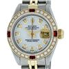 Image 2 : Rolex Ladies 2 Tone Yellow Gold MOP Diamond & Ruby Datejust Wristwatch