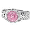Image 5 : Rolex Mens Stainless Steel Pink Diamond 36MM Datejust Wristwatch
