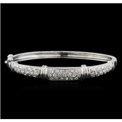 14KT White Gold 2.30 ctw Diamond Bangle Bracelet