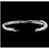 Image 3 : 14KT White Gold 2.30 ctw Diamond Bangle Bracelet