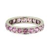 Image 1 : 3.00 ctw Pink Sapphire Eternity Ring - 14KT White Gold