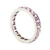 Image 4 : 3.00 ctw Pink Sapphire Eternity Ring - 14KT White Gold