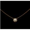 Image 2 : 0.88 ctw Diamond Necklace - 18KT Rose Gold