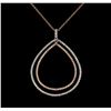 Image 2 : 0.75 ctw Diamond Pendant With Chain - 14KT Two-Tone Gold