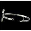 Image 3 : 0.95 ctw Diamond Bangle Bracelet - 14KT White Gold