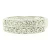Image 1 : .950 Platinum 0.72 ctw Dual Row Round Diamond Band Ring w/ Open Gallery