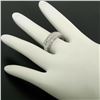 Image 3 : .950 Platinum 0.72 ctw Dual Row Round Diamond Band Ring w/ Open Gallery