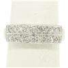 Image 4 : .950 Platinum 0.72 ctw Dual Row Round Diamond Band Ring w/ Open Gallery