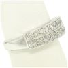 Image 6 : .950 Platinum 0.72 ctw Dual Row Round Diamond Band Ring w/ Open Gallery