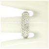 Image 7 : .950 Platinum 0.72 ctw Dual Row Round Diamond Band Ring w/ Open Gallery