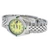 Image 6 : Rolex Mens Stainless Steel Yellow MOP & Emerald Datejust Wristwatch