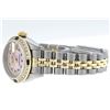 Image 6 : Rolex Ladies 2 Tone Yellow Gold Pink MOP Diamond & Sapphire String Datejust Wris