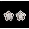 Image 1 : 0.92 ctw Diamond Earrings - 14KT White Gold