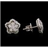 Image 2 : 0.92 ctw Diamond Earrings - 14KT White Gold