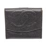 Image 1 : Chanel Black Caviar Timeless Compact Wallet