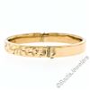 Image 2 : Vintage 14kt Rose Gold Etched Open Bangle Baby Bracelet