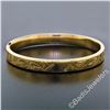 Image 5 : Vintage 14kt Rose Gold Etched Open Bangle Baby Bracelet