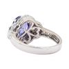Image 3 : 2.88 ctw Tanzanite and Diamond Ring - 14KT White Gold