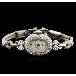Hamilton 14KT White Gold Diamond Vintage Ladies Watch