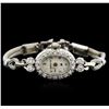 Image 1 : Hamilton 14KT White Gold Diamond Vintage Ladies Watch