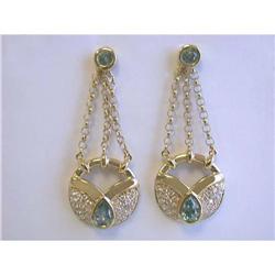 3089 14k Yellow Gold Dangling Earrings