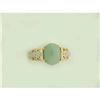 Image 1 : 3099 14k Yellow Gold Ring with Jade and Diamonds