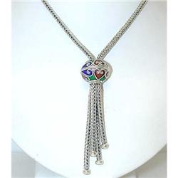 6028 Silver/ Enamel Necklace