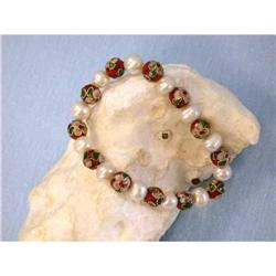 6033 Pearl and Enamel Bracelet