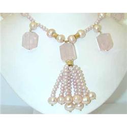 164 ELLEONORA BRAZIL 18k Gold Pear/Quartz Necklace