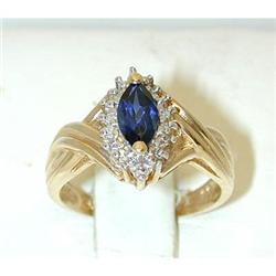 6067 10K Gold Ring w/ Blue Color Stone