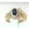 Image 1 : 6067 10K Gold Ring w/ Blue Color Stone