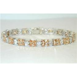 5693 Silver MultiColor Zirconia Bracelet