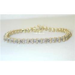 3654 14k Gold Diamond Bracelet