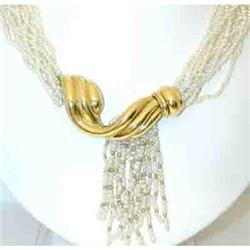357 18K Gold Seed Pearls 11 strands Necklace