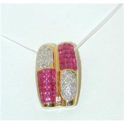 2006 14K Gold Pendant w/ Ruby/ Diamonds
