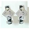Image 1 : 2080 14KW Gold Earrings w/ Shell/ Diamonds