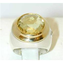2101 David Yurman Silver/18K Gold Ring w/ Lemon Citrine