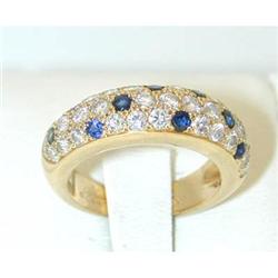 2407 CARTIER PARIS 18K Gold Sapphire/Diamonds Ring