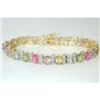 Image 1 : 6050 Silver Multicolor Gemstones Bracelet