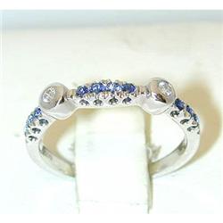 7028 14KW Gold Sapphire Ring w/Diamond