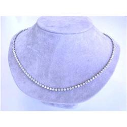 2479 18k White Gold Diamond Tennis Necklace (5.00 cara