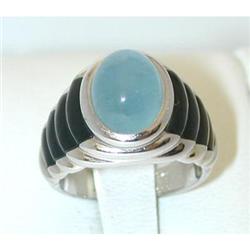 3235 MAUBOUSSIN PARIS 18KW Gold Aquamarine Ring