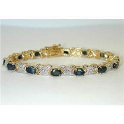 6834 Silver Sapphire Bracelet w/Diamond