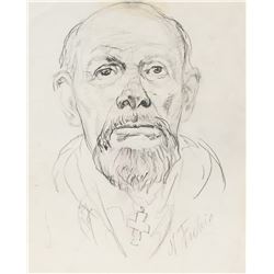 Nicolai Fechin Russian Modernist Pencil on Paper