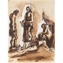 Mario Sironi Italian Modernist Watercolor