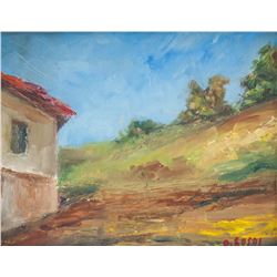 Ottone Rosai Italian Modernist Oil on Board