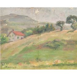 Max Liebermann German Modernist Oil on Board