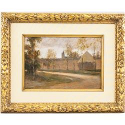 Ernest Laurent 1859-1929 French Oil on Panel 1888